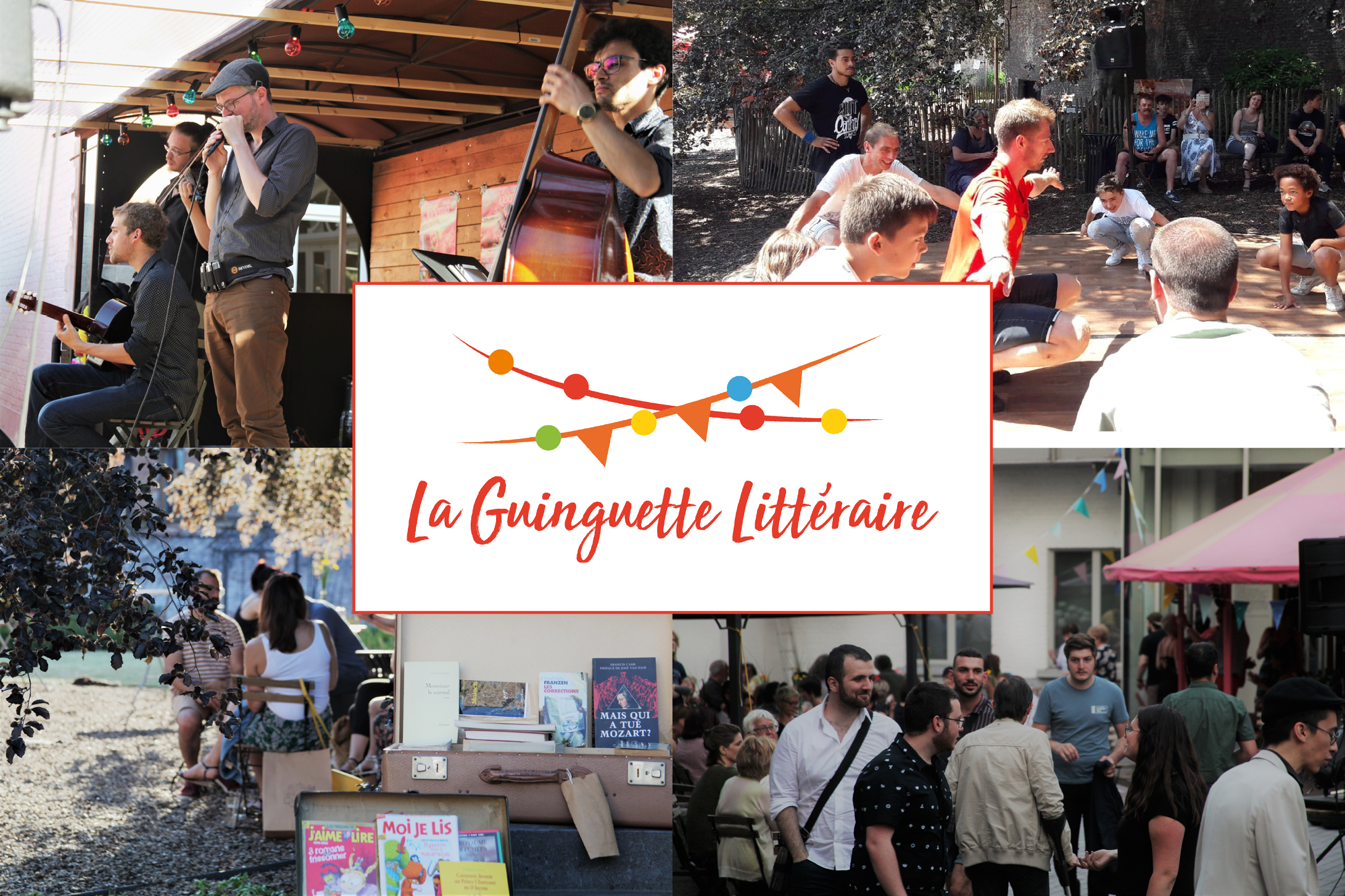 Image de couverture avec Logo Guinguette Littéraire 2019