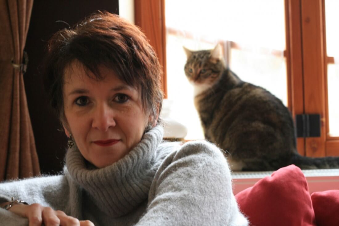 Photo de Christine Van Acker avec chat de Thierry Van Roy