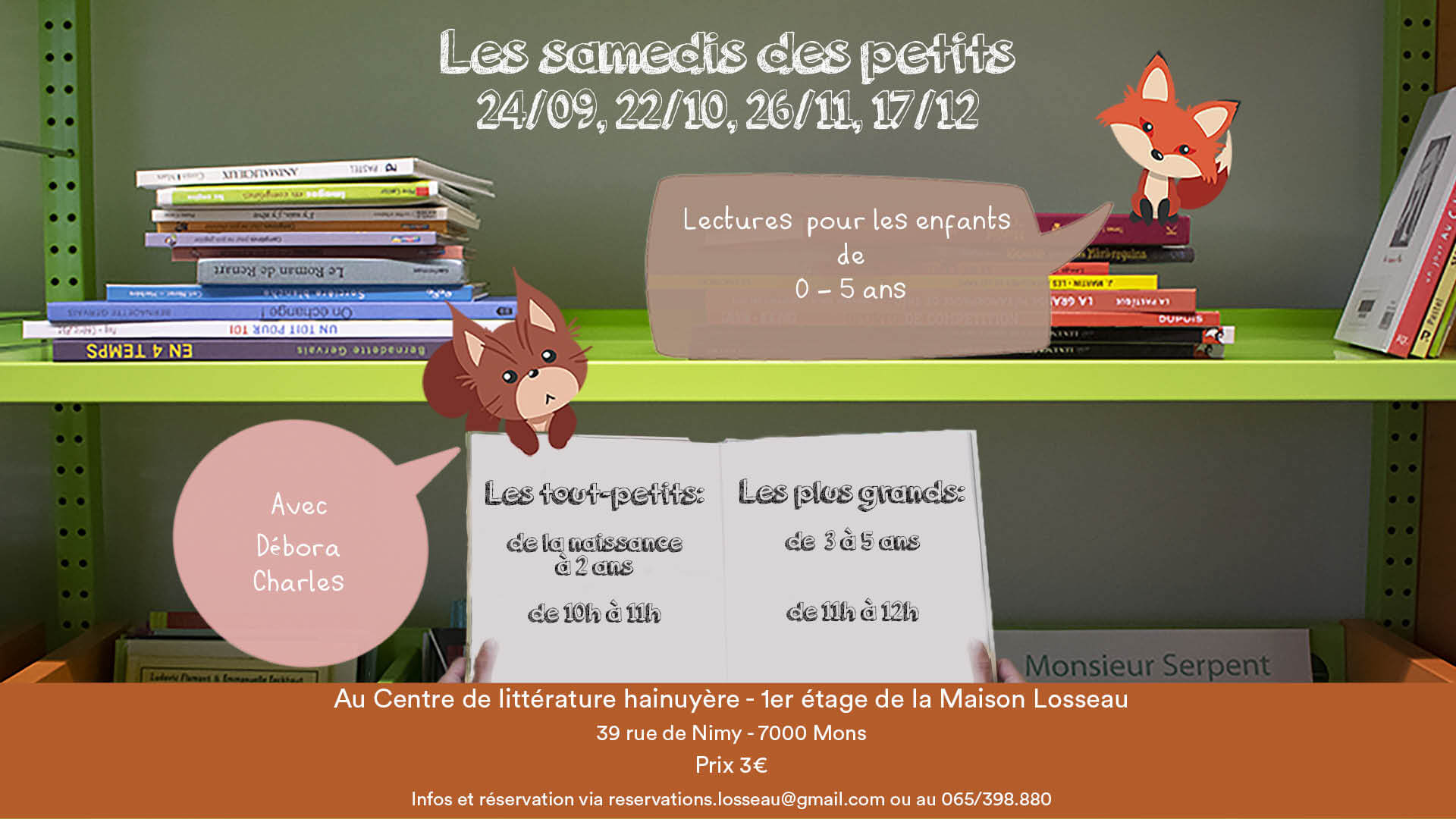 Visuel Activités enfants de la Maison Losseau : les samedis des petits