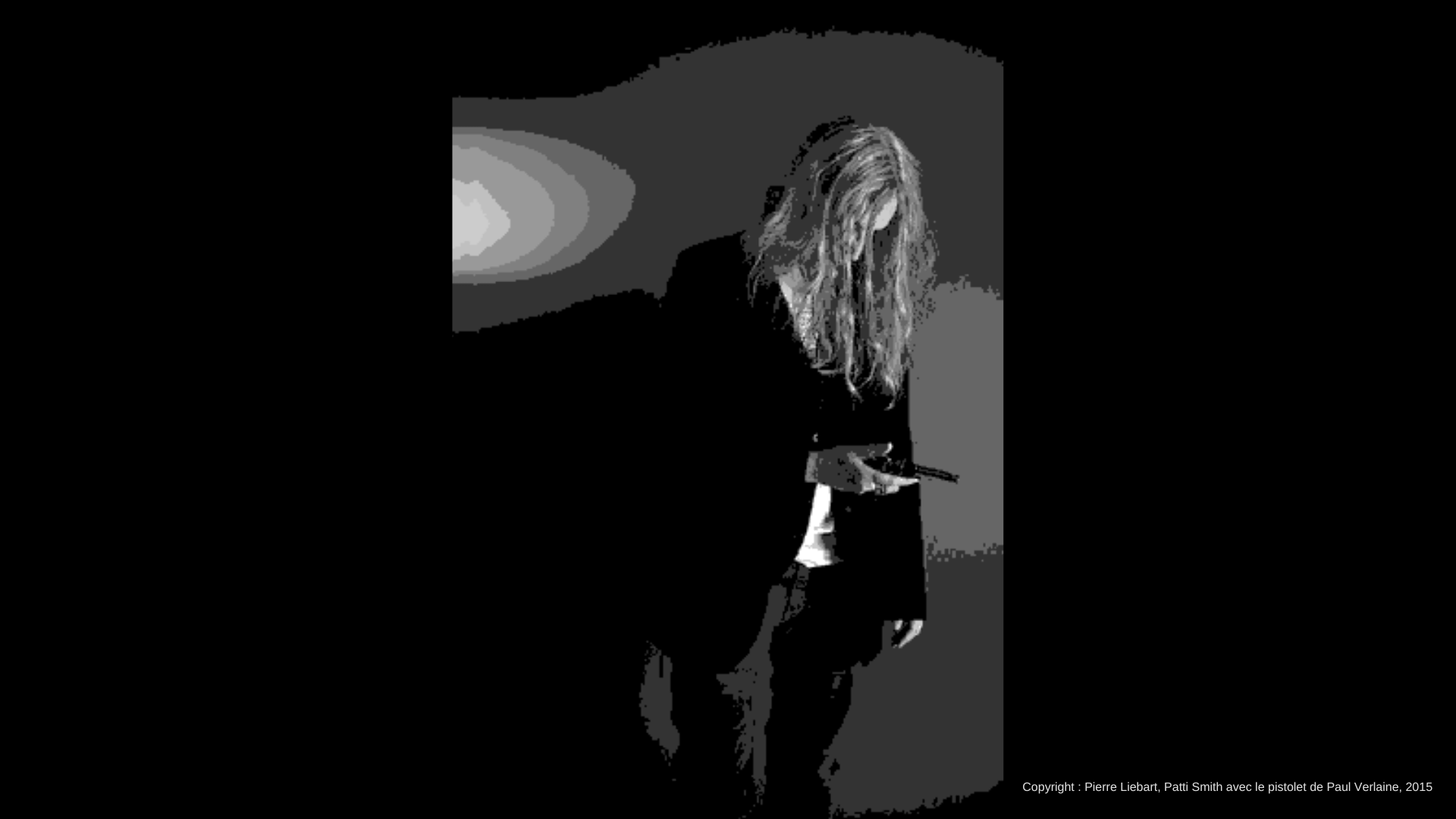 Pierre Liebart, Patti Smith avec le pistolet de Paul Verlaine, 2015