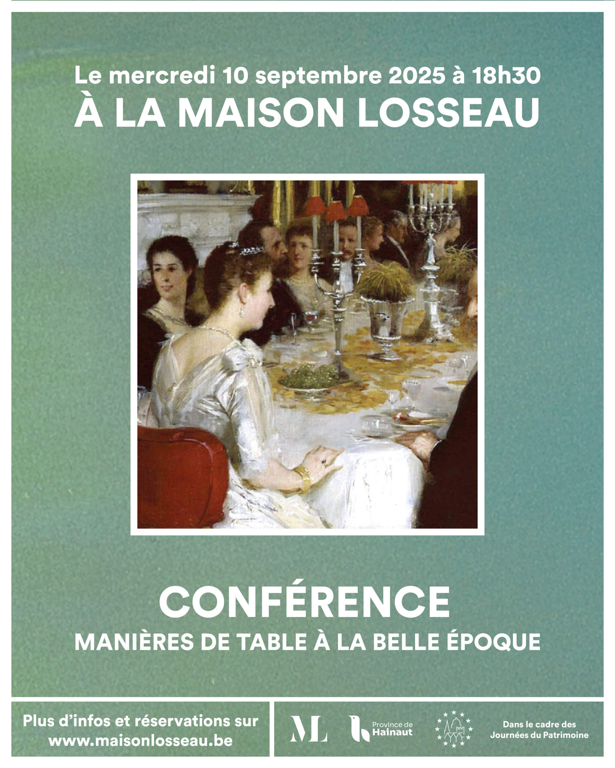 Manières de table à la Belle Epoque à la Maison Losseau